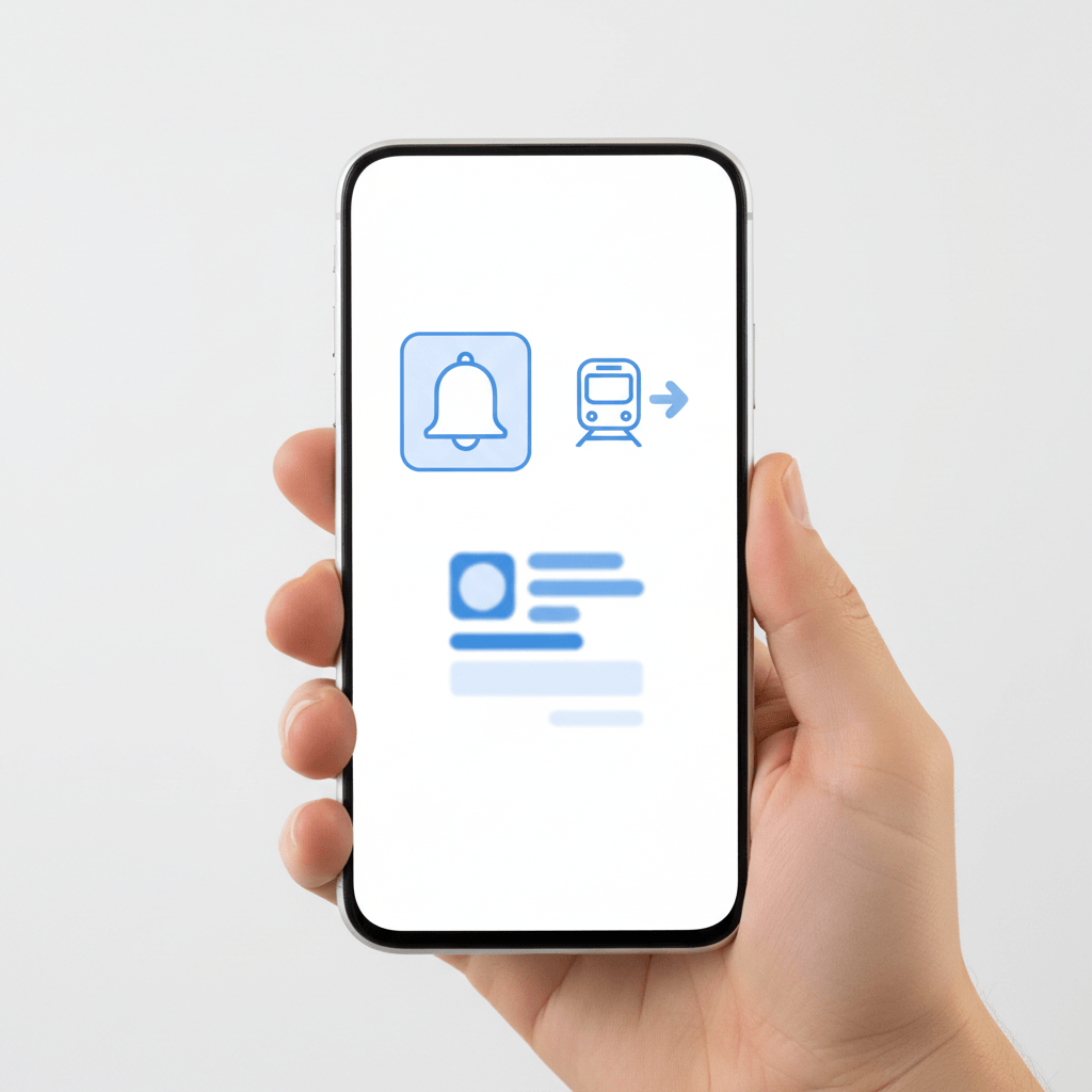 Smartphone mit Benachrichtigungssymbolen