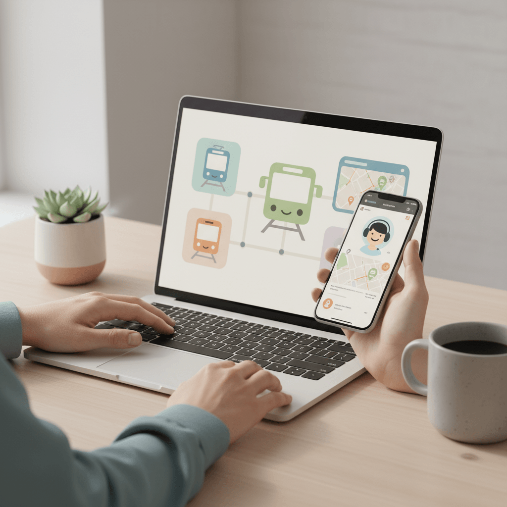 Laptop und Smartphone – Service nutzen